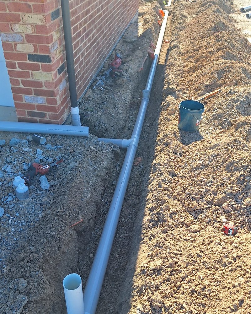New PVC In A Trench — Vine Coast Plumbing